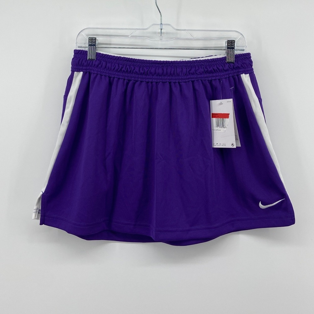 Nike Purple White Stripe Athletic Skirt DO8837-546 Womens Large LSU Vikings